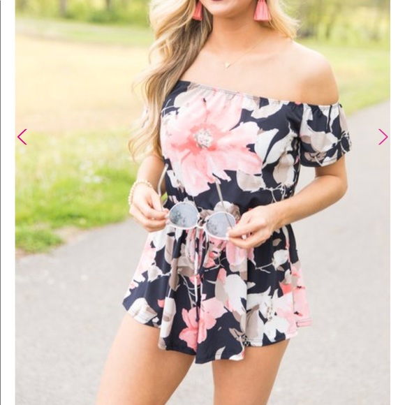 Floral romper pink lily - Picture 2 of 3